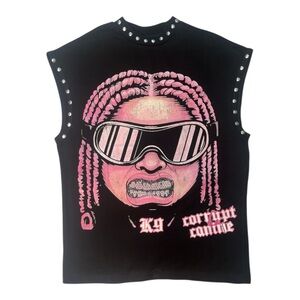 Sz Various Corrupt K9 Cut off tant top